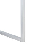 Scrivania con due cassetti a specchio e base in metallo