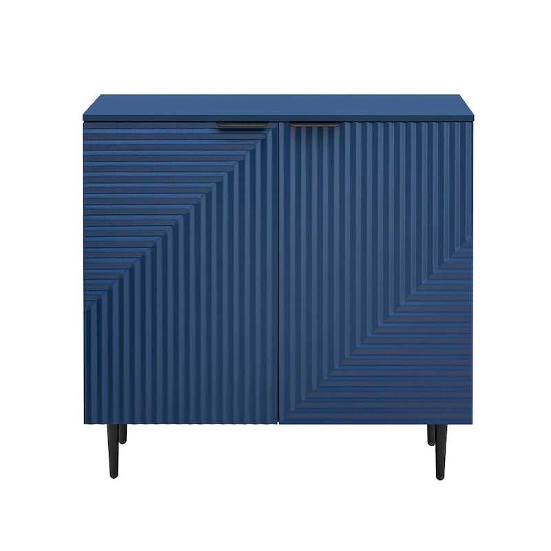 Mobiletto laterale moderno minimalista con ripiani regolabili