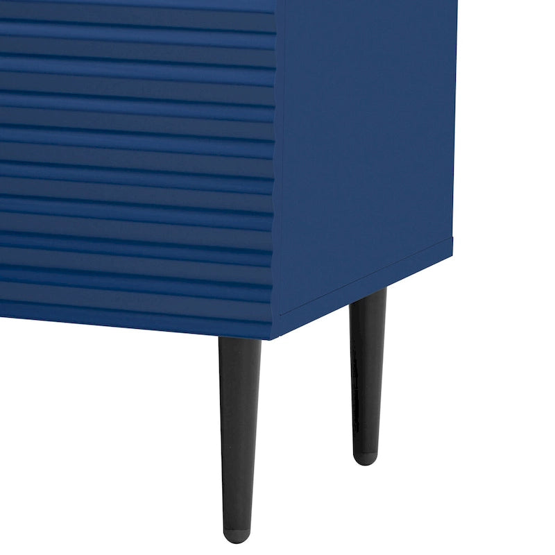 Mobiletto laterale moderno minimalista con ripiani regolabili