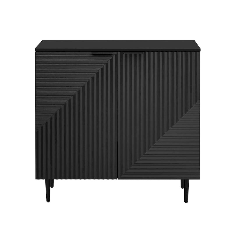 Mobiletto laterale moderno minimalista con ripiani regolabili