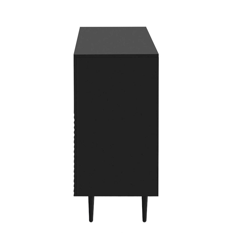 Mobiletto laterale moderno minimalista con ripiani regolabili