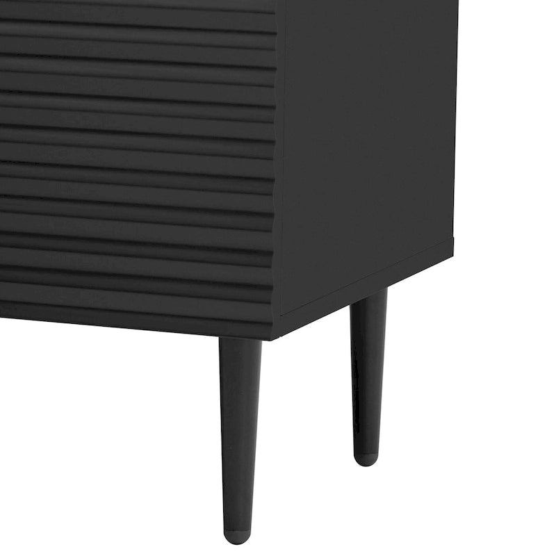 Mobiletto laterale moderno minimalista con ripiani regolabili