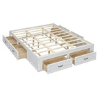 Letto a piattaforma Queen Size con 6 cassetti portaoggetti