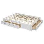 Letto a piattaforma Queen Size con 6 cassetti portaoggetti