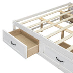 Letto a piattaforma Queen Size con 6 cassetti portaoggetti