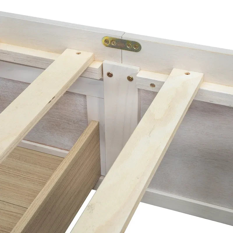 Letto a piattaforma Queen Size con 6 cassetti portaoggetti