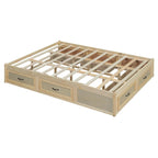 Letto a piattaforma Queen Size con 6 cassetti portaoggetti