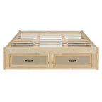 Letto a piattaforma Queen Size con 6 cassetti portaoggetti