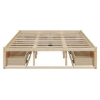 Letto a piattaforma Queen Size con 6 cassetti portaoggetti