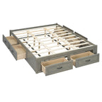 Letto a piattaforma Queen Size con 6 cassetti portaoggetti