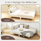 Letto a giorno imbottito Twin/Full Size con dettagli capitonné a rivetto