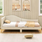 Letto a giorno imbottito Twin/Full Size con dettagli capitonné a rivetto