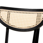Set di 2 sedie da pranzo con schienale in rattan