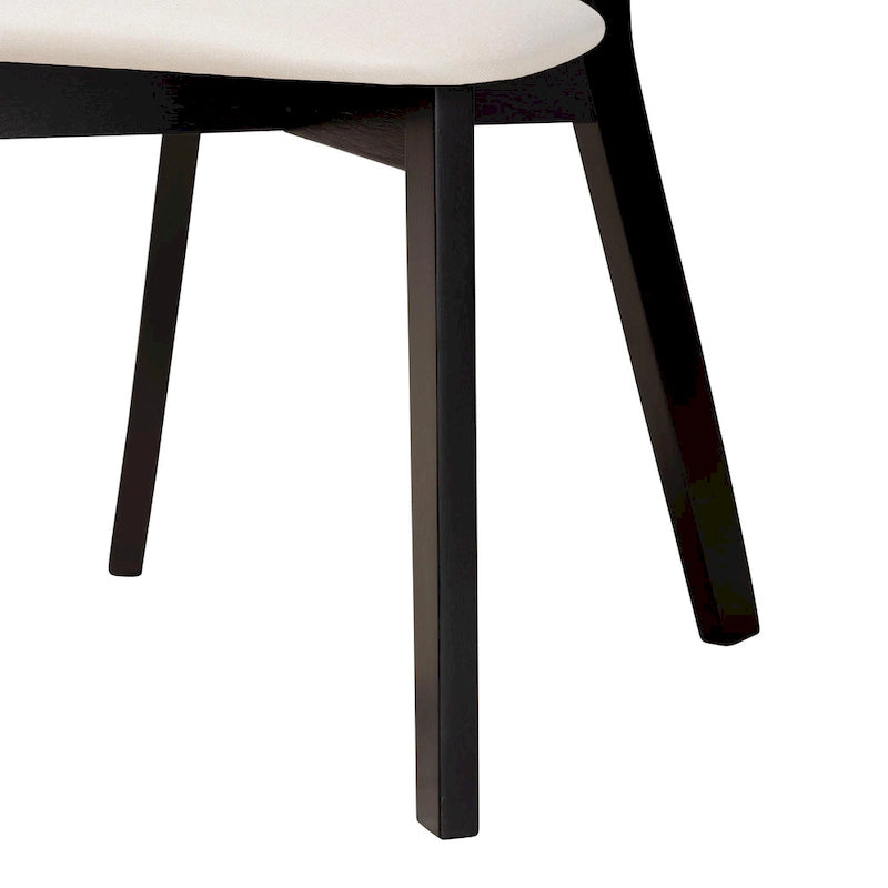 Set di 2 sedie da pranzo con schienale in rattan