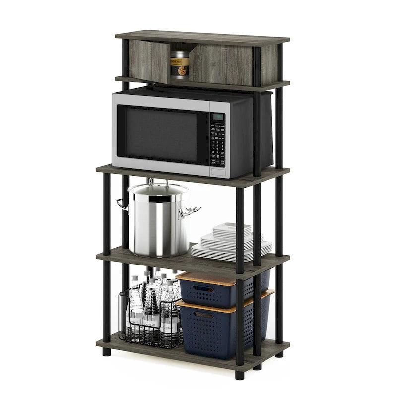 Scaffale da Cucina senza Attrezzi con Pensile Superiore