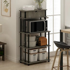 Scaffale da Cucina senza Attrezzi con Pensile Superiore