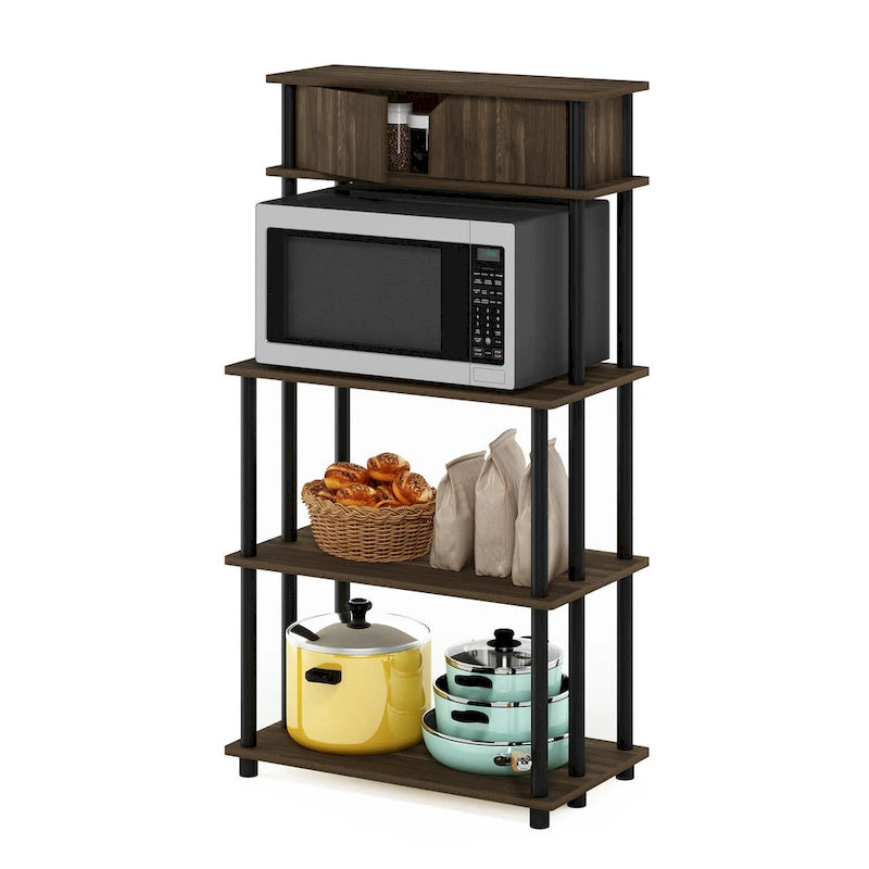 Scaffale da Cucina senza Attrezzi con Pensile Superiore