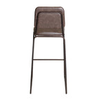 Sgabello da Bar in Stile Mid-Century con Seduta in Ecopelle