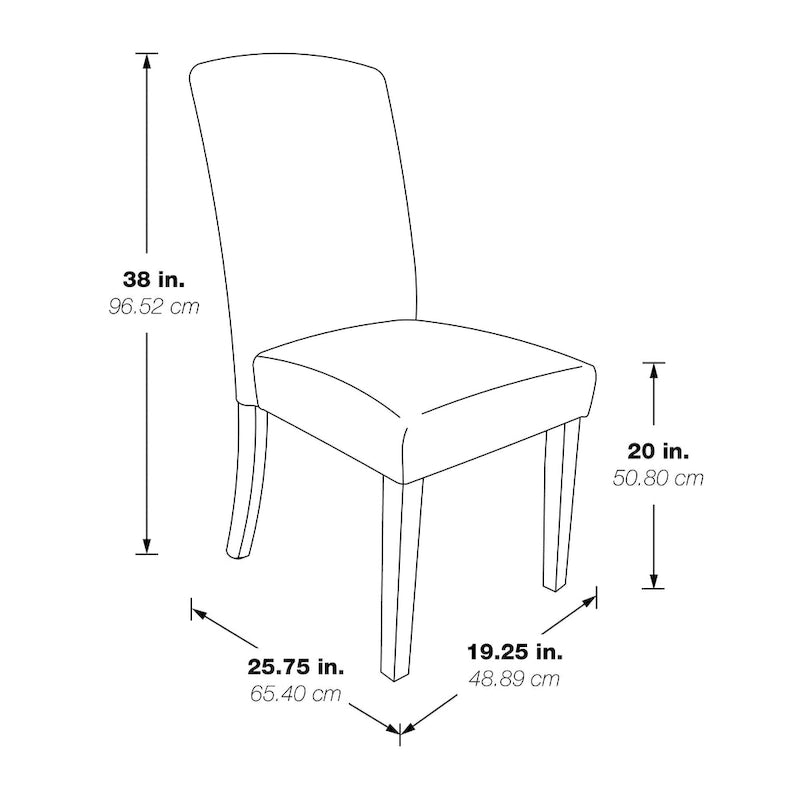 Sedia da pranzo con schienale alto (set da 2)