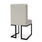 Sedia da pranzo imbottita con base a slitta in metallo (Set da 2)