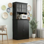 Mobile dispensa da cucina con vetrina e credenza
