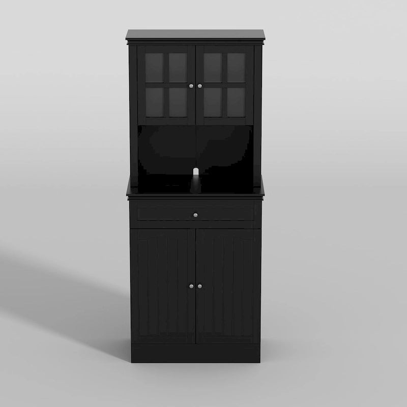 Mobile dispensa da cucina con vetrina e credenza