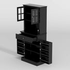 Mobile dispensa da cucina con vetrina e credenza