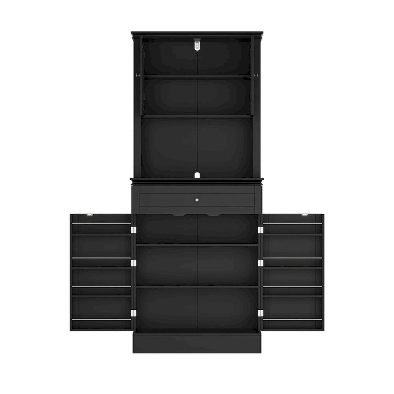 Mobile dispensa da cucina con vetrina e credenza
