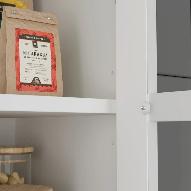 Mobile dispensa da cucina con vetrina e credenza