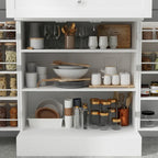 Mobile dispensa da cucina con vetrina e credenza