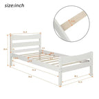 Letto a piattaforma in legno con testiera