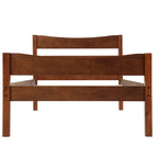 Letto a piattaforma in legno con testiera