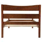 Letto a piattaforma in legno con testiera