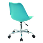 Sedia da ufficio pneumatica con base cromata