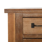 Cassettiera decorativa a 9 cassetti in rovere naturale