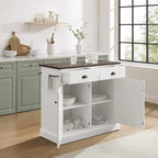 Isola da cucina in stile costiero con mobili contenitori e cassetti