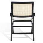 Poltrona in Rattan con Struttura in Legno di Frassino e Cuscino - 53L x 58P x 86A cm