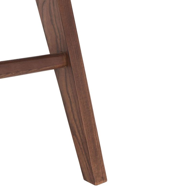 Poltrona in Rattan con Struttura in Legno di Frassino e Cuscino - 53L x 58P x 86A cm