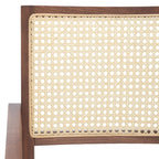 Poltrona in Rattan con Struttura in Legno di Frassino e Cuscino - 53L x 58P x 86A cm