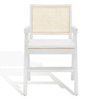 Poltrona in Rattan con Struttura in Legno di Frassino e Cuscino - 53L x 58P x 86A cm