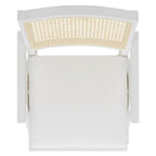 Poltrona in Rattan con Struttura in Legno di Frassino e Cuscino - 53L x 58P x 86A cm