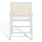 Poltrona in Rattan con Struttura in Legno di Frassino e Cuscino - 53L x 58P x 86A cm