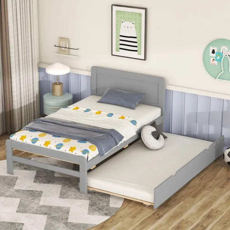 Struttura letto singola con 2 cassetti portaoggetti