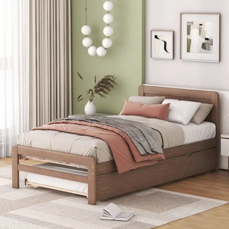 Struttura letto singola con 2 cassetti portaoggetti