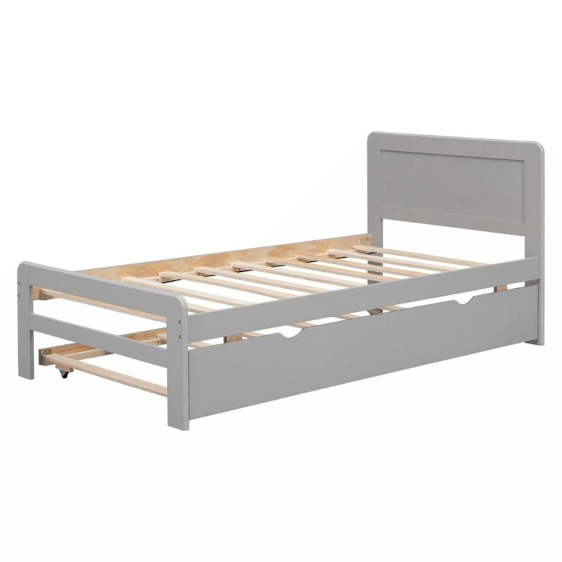 Struttura letto singola con 2 cassetti portaoggetti
