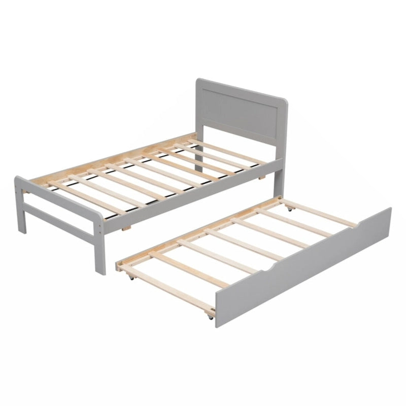 Struttura letto singola con 2 cassetti portaoggetti