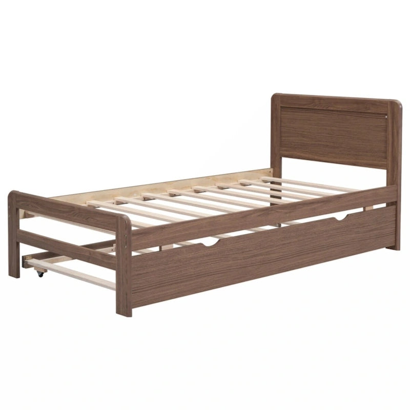 Struttura letto singola con 2 cassetti portaoggetti