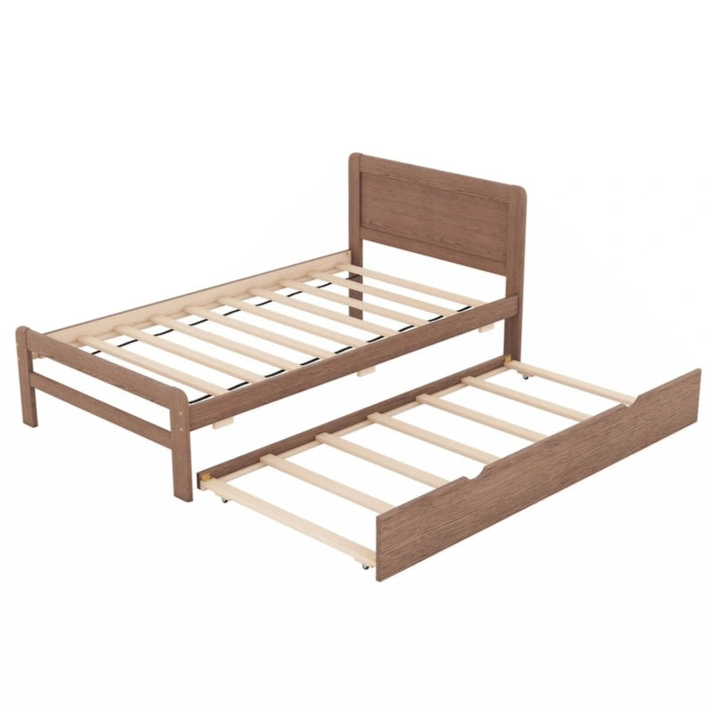 Struttura letto singola con 2 cassetti portaoggetti