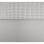 Letto imbottito trapuntato in similpelle a LED argentato