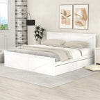 Struttura letto a piattaforma con 4 cassetti contenitore e testiera